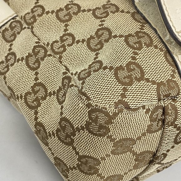 Gucci GG Canvas Shoulder Bag 145858 Brown White Men's - Picture 10 of 14